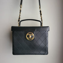 Load image into Gallery viewer, Chanel CC Double Stitch XL Vanity - Black