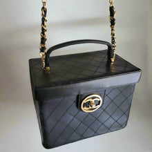 Load image into Gallery viewer, Chanel CC Double Stitch XL Vanity - Black