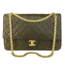 Load image into Gallery viewer, Chanel Double Flap 27 Quilted Lambskin Chain Bag - Khaki