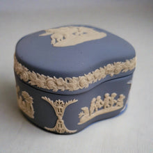 Load image into Gallery viewer, Blue Pegasus Kidney Box - Wedgwood Jasperware