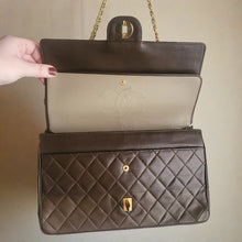 Load image into Gallery viewer, Chanel Double Flap 27 Quilted Lambskin Chain Bag - Khaki
