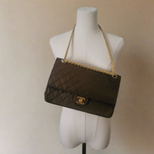 Load image into Gallery viewer, Chanel Double Flap 27 Quilted Lambskin Chain Bag - Khaki
