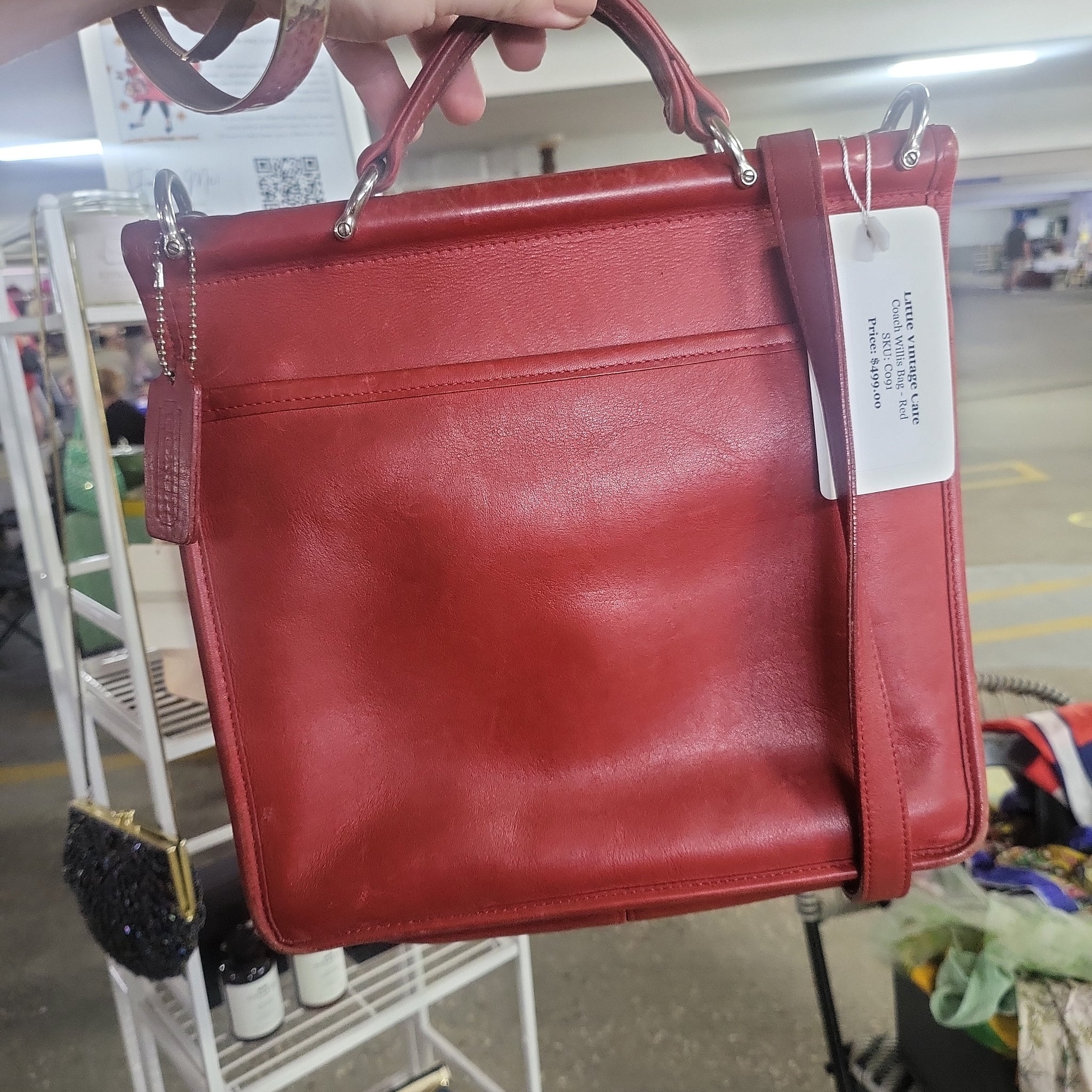 Vintage Coach Willis Red Leather Satchel factory Bag Purse