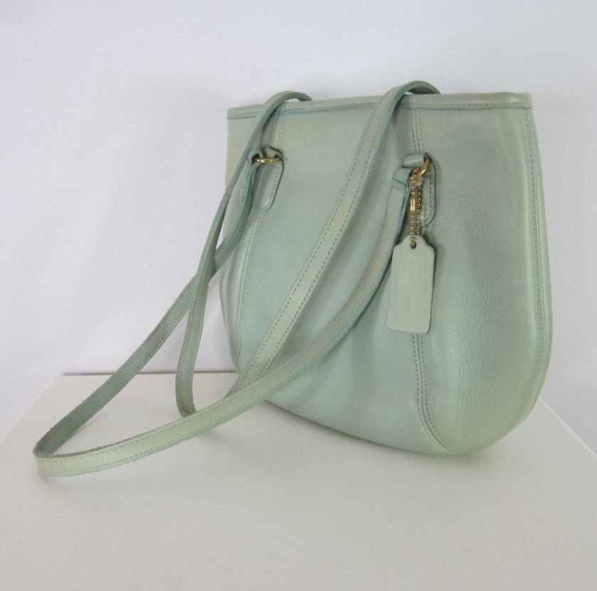 Coach, Bags, Vintage Lime Green Coach Tote