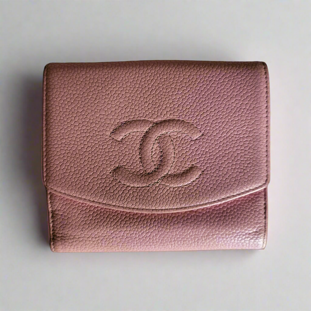 Chanel Pink Caviar Wallet