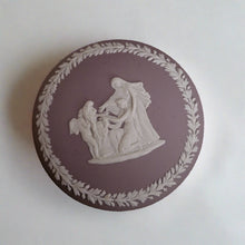 Load image into Gallery viewer, Lilac Round Trinket Box - Wedgwood Jasperware
