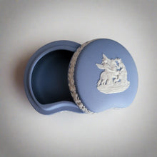 Load image into Gallery viewer, Blue Pegasus Kidney Box - Wedgwood Jasperware
