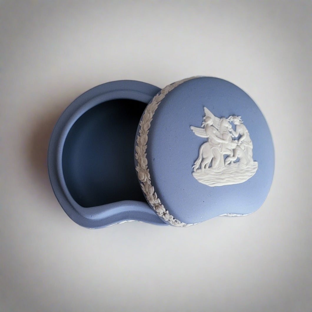 Blue Pegasus Kidney Box - Wedgwood Jasperware