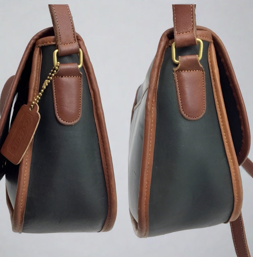 Coach Spectator City Bag - Green, Tabac – Little Vintage Cafe